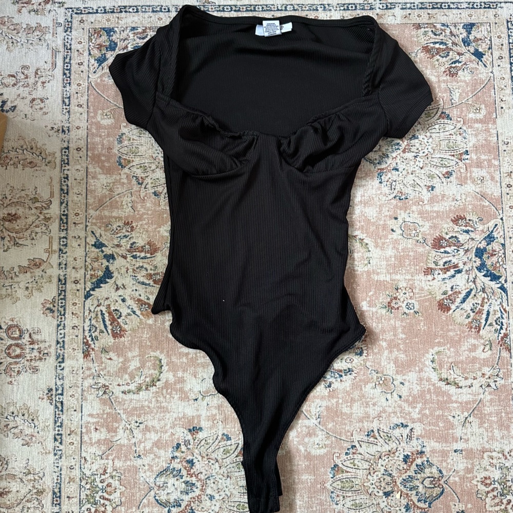 Just Polly Black Bodysuit